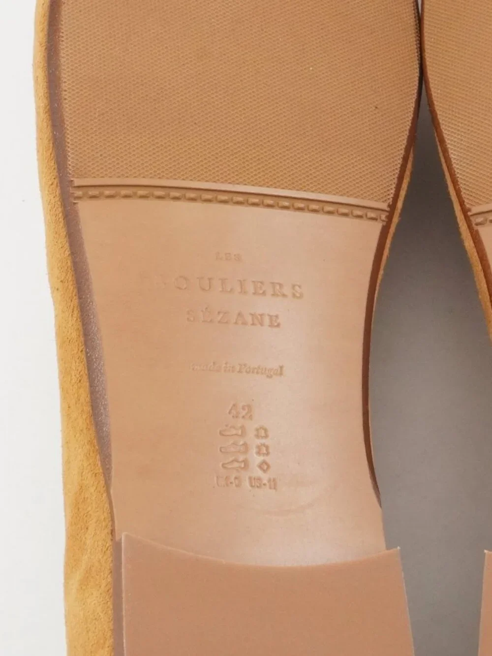 Sezane Agathe Low Ballerinas Ballet Flats in Hazelnut Suede Leather - US Size 11 - Picture 5 of 12
